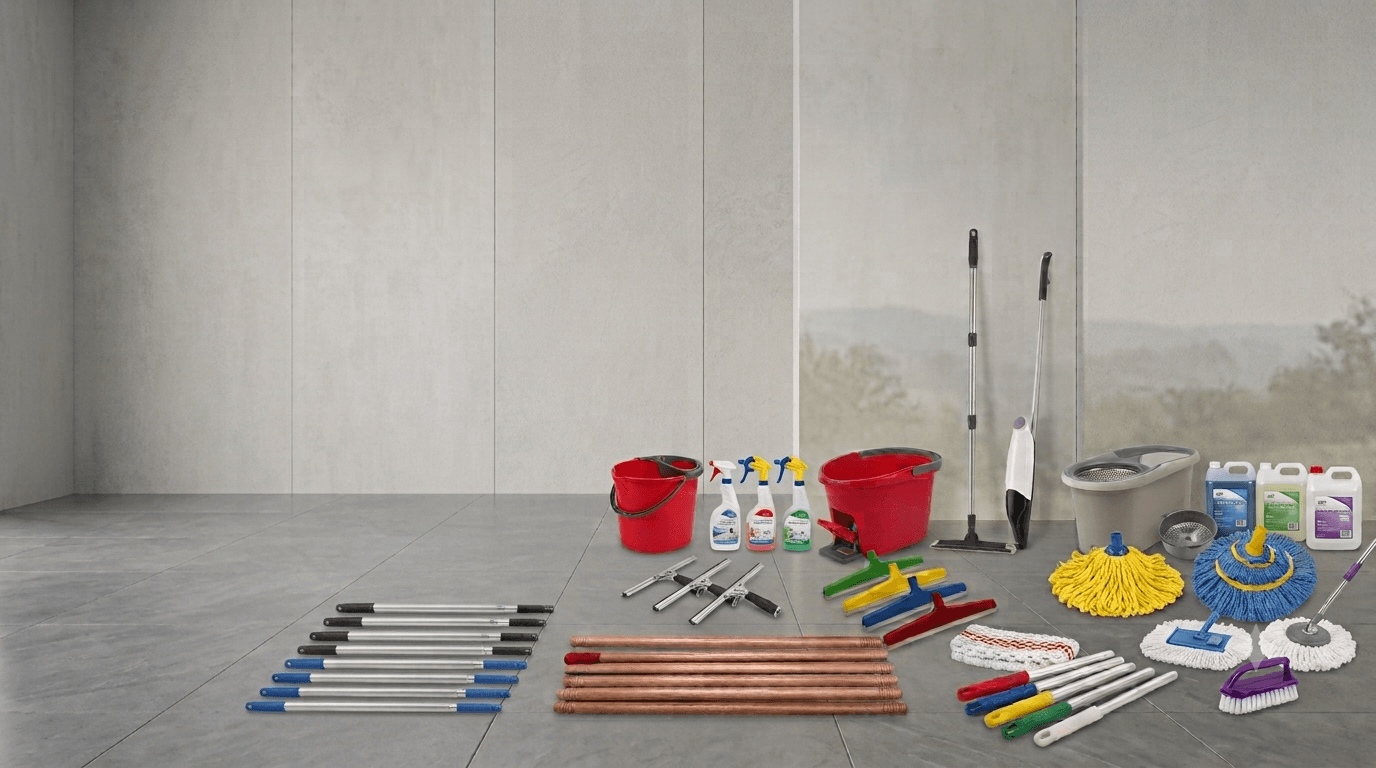 Lonetex production range β professional mop systems and cleaning supplies